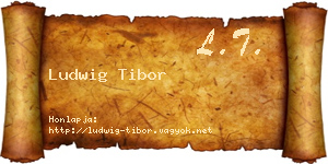 Ludwig Tibor névjegykártya